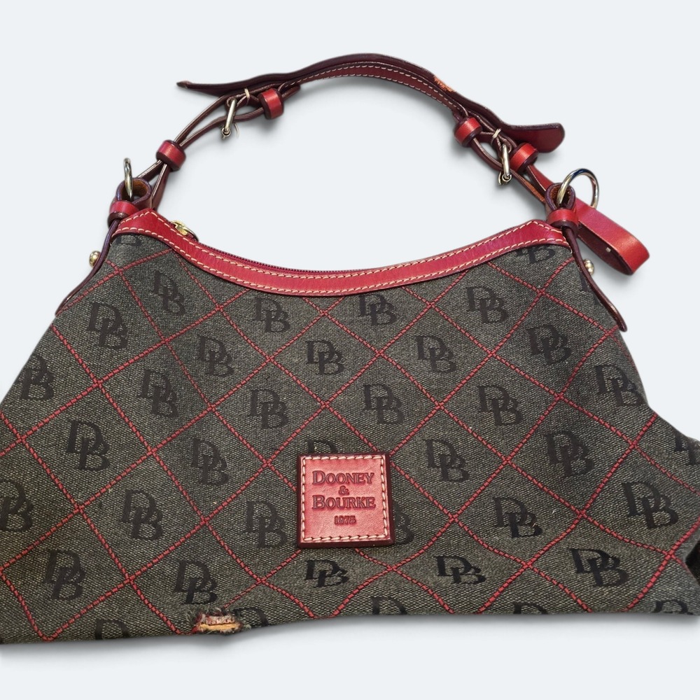 Dooney & Bourke Signature Monogram East-West Slouch Shoulder Bag